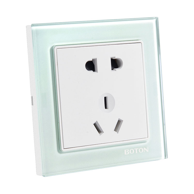 二、三极插座 G9玻璃 绿 