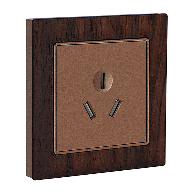 16A三孔 G9木纹（玫瑰木 +咖）