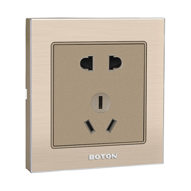 二、三极插座 G9拉丝香槟