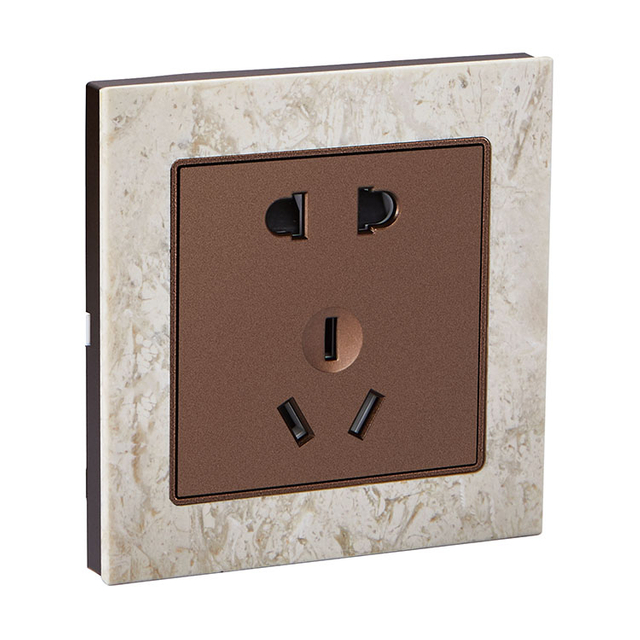 二、三极插座 G9大理石 西班牙米黄