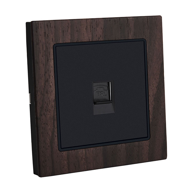 电话插座 G9木纹（玫瑰木+黑）