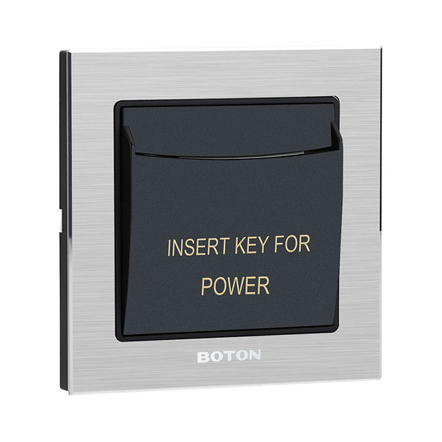 插卡取电开关 G9拉丝原色+黑