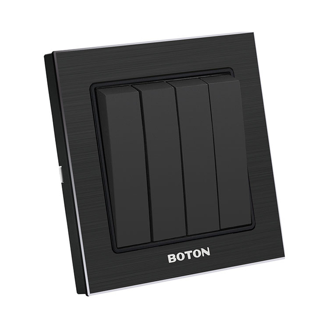 四位开关 G9拉丝黑