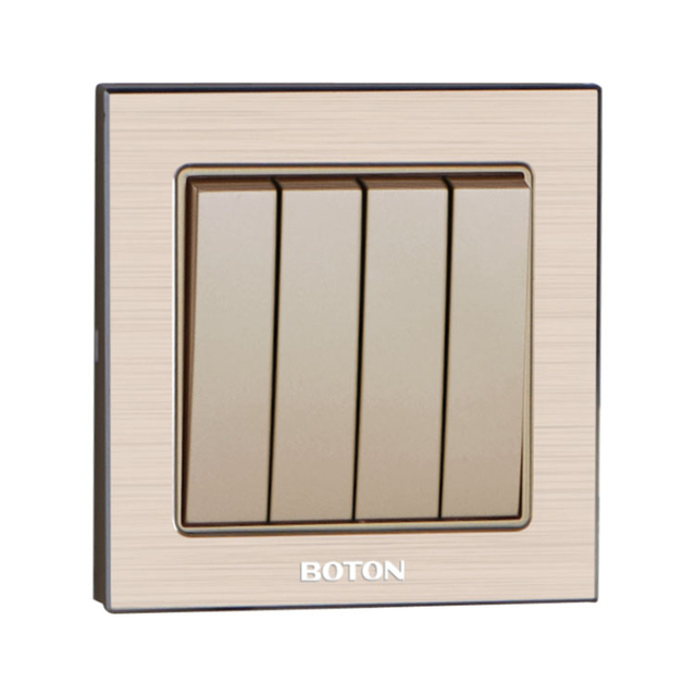 四位开关 G9拉丝香槟